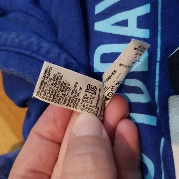 American Apparel womans blue floppy disc graphic short sleeve shirt large - Picture 4 of 8